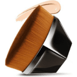 Pincel reto de maquiagem facial para base Endoto, alta densidade, hexágono, mágico, Kabuki, para misturar cosméticos líquidos, cremosos ou em pó de forma impecável, com estojo portátil