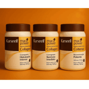 Kit Cronograma Capilar Completo Karseell – 3 Máscaras (Hidratação, Nutrição e Reconstrução)