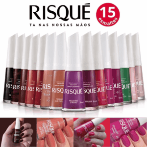 Kit 15 Esmaltes Risque Atacado Cores Tons Quentes