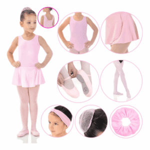 Kit Completo Ballet Infantil Balé 7 Peças C/ Sapatilha